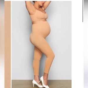 SKIMS Solutionwear Maternity Tights Legging High Waisted Ochre Tan XXS/XS  S/M
